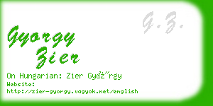 gyorgy zier business card